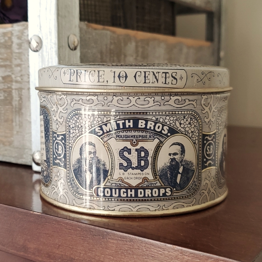 Vintage Smith Bros. Cough Drop Tin ~ Collectable